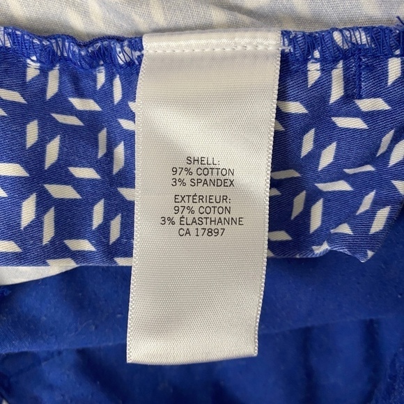 Banana Republic Martin Fit Cuffed Shorts Sz 4 Blue Geometric Print - Picture 8 of 9